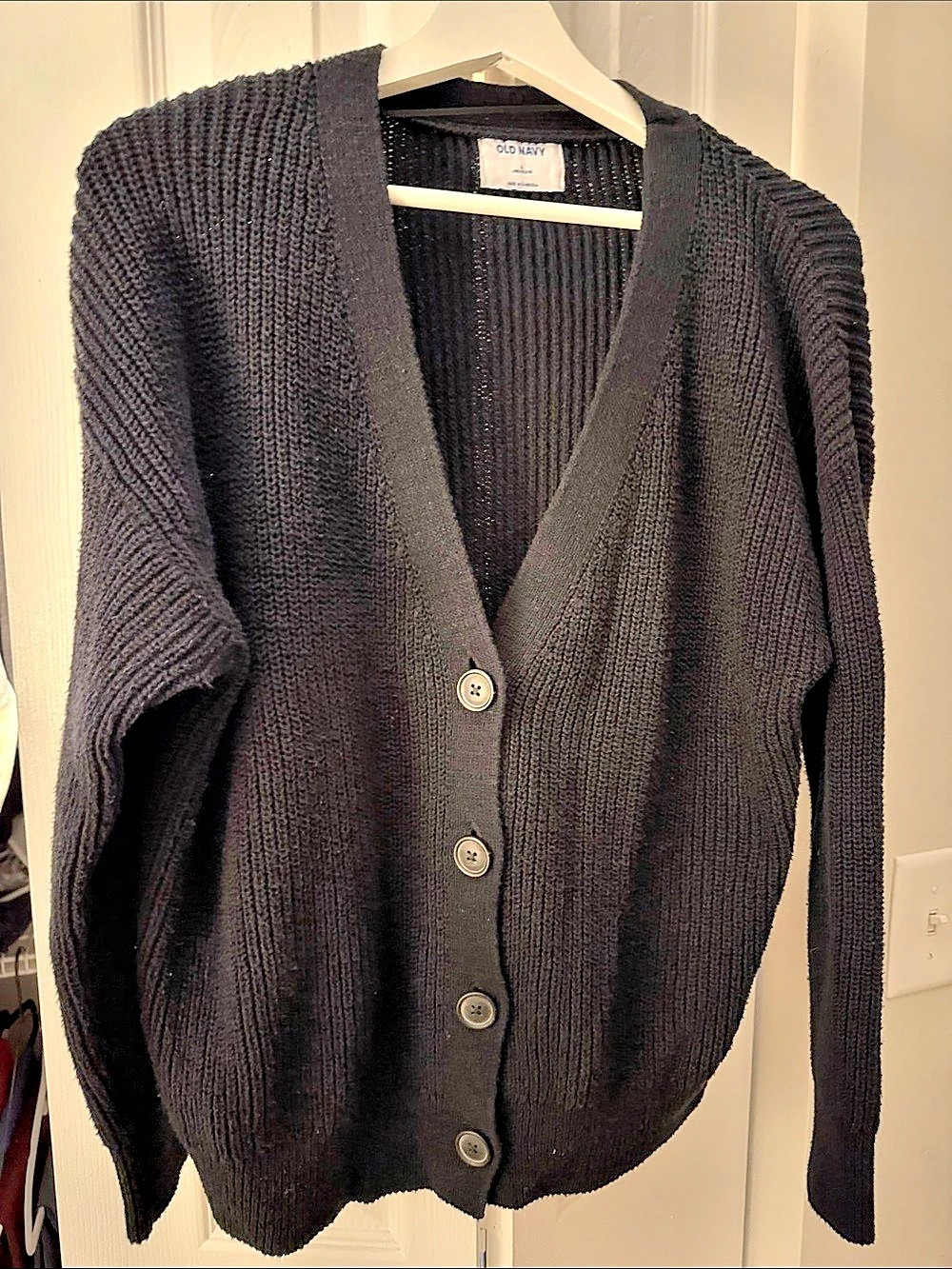 Old Navy Black Button Front Cardigan